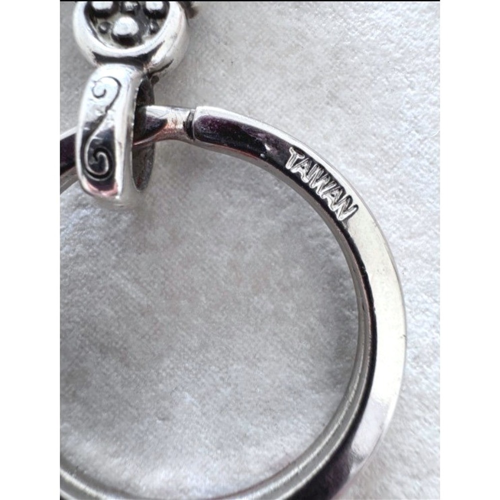 Brighton Silver Tone Divinity Cross Key Fob Ornate Scrollwork Keychain Charm - Picture 5 of 11